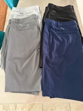 Puma Men’s Athletic Shorts - Navy, Black, Gray, Light Gray